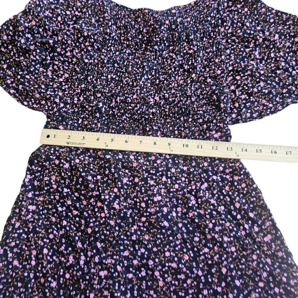 Free people womens juniors pink black multicolor Florence mini dress  fits S/M
